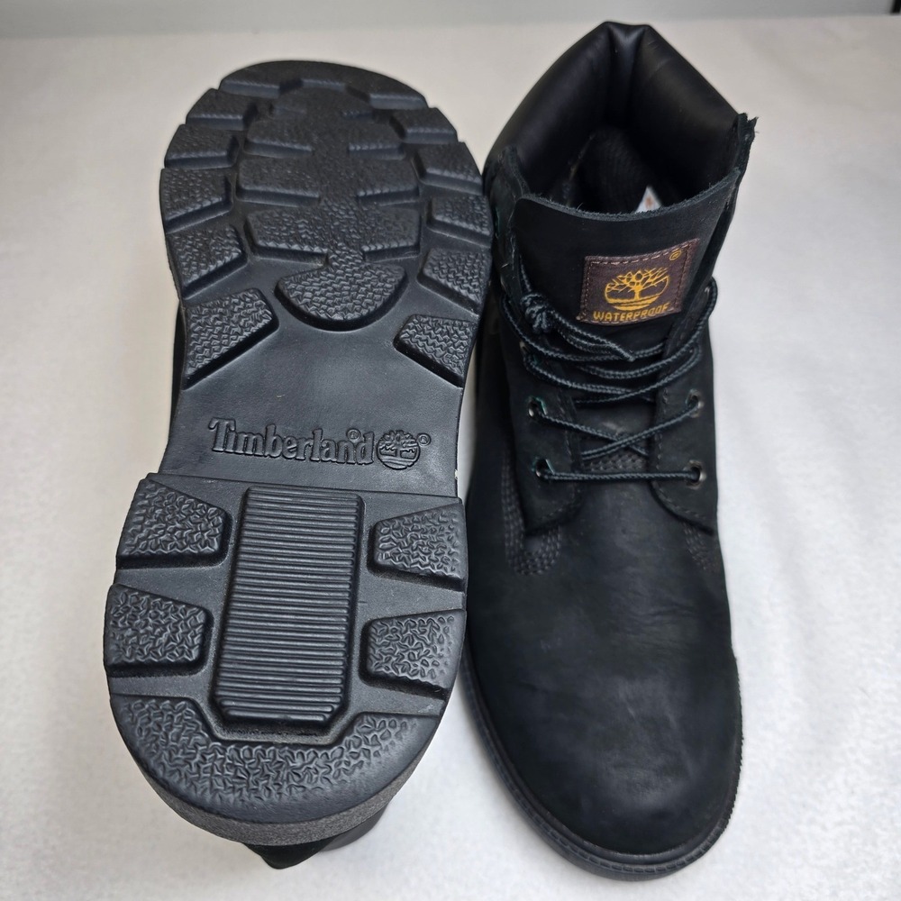 Timberland Waterproof Combat Boots Black Leather Ankle JUNIOR-6M/Womens‎ 7 Goth